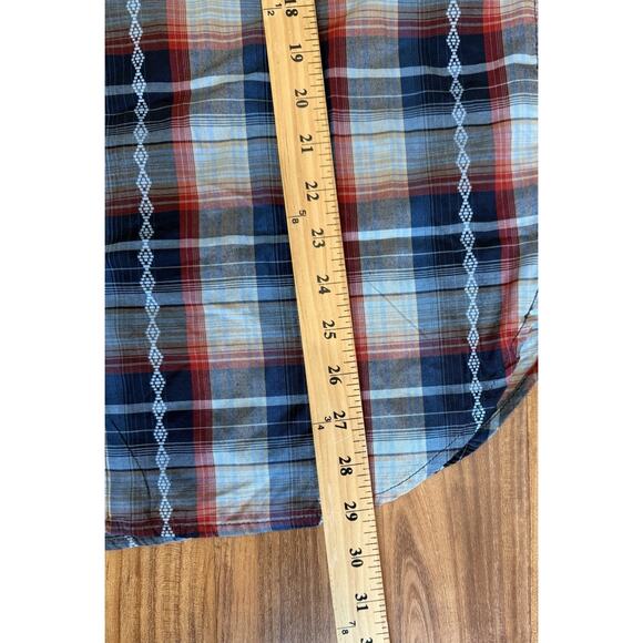 MERIDIAN LINE Men’s Large Plaid Multi Colored Long Sleeve - Picture 5 of 7